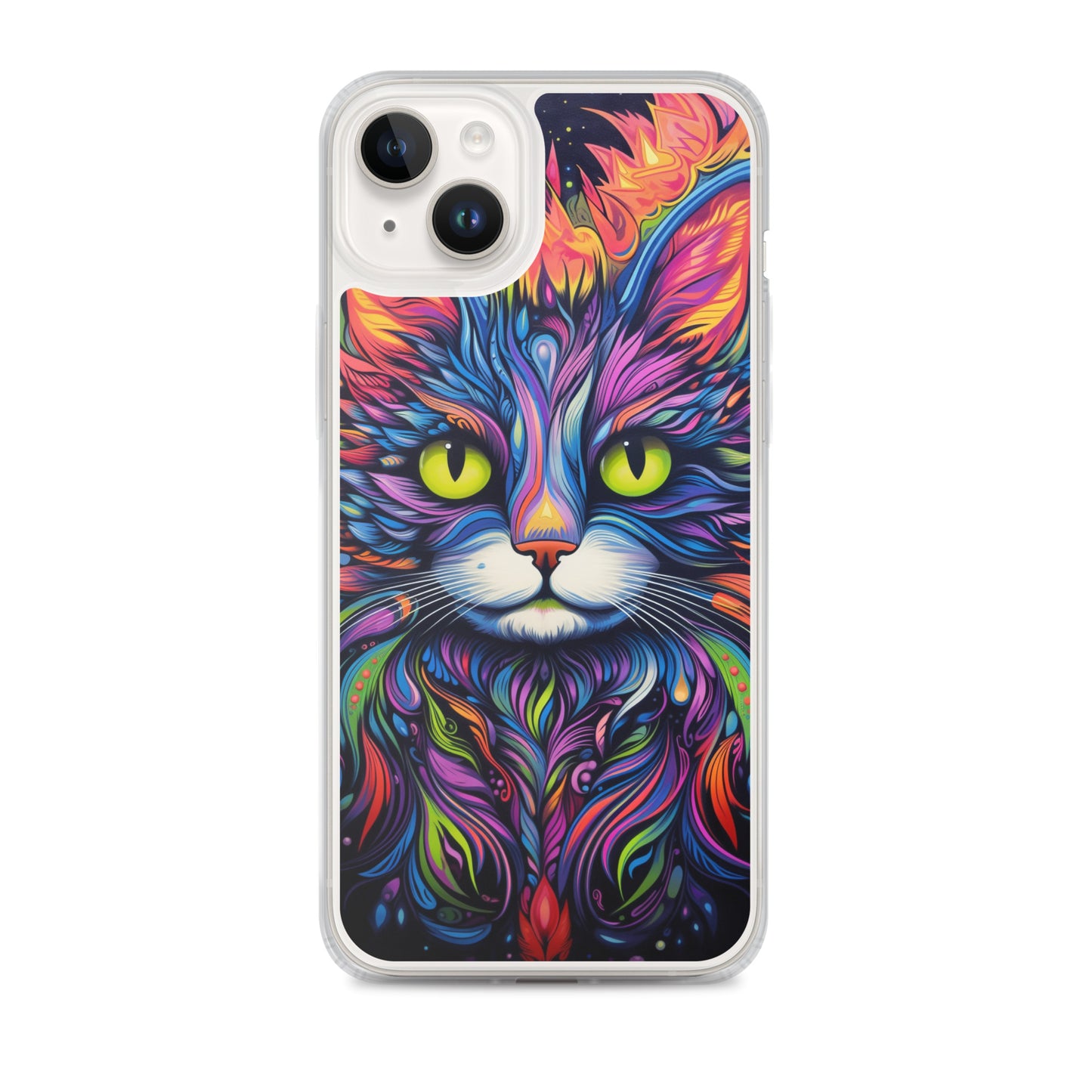 Psychedelic Cat iPhone Case