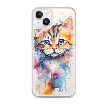 Watercolor Kitty Cat iPhone Case