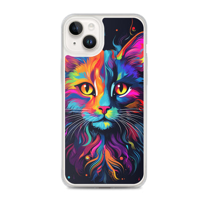 Day Glo Cat iPhone Case