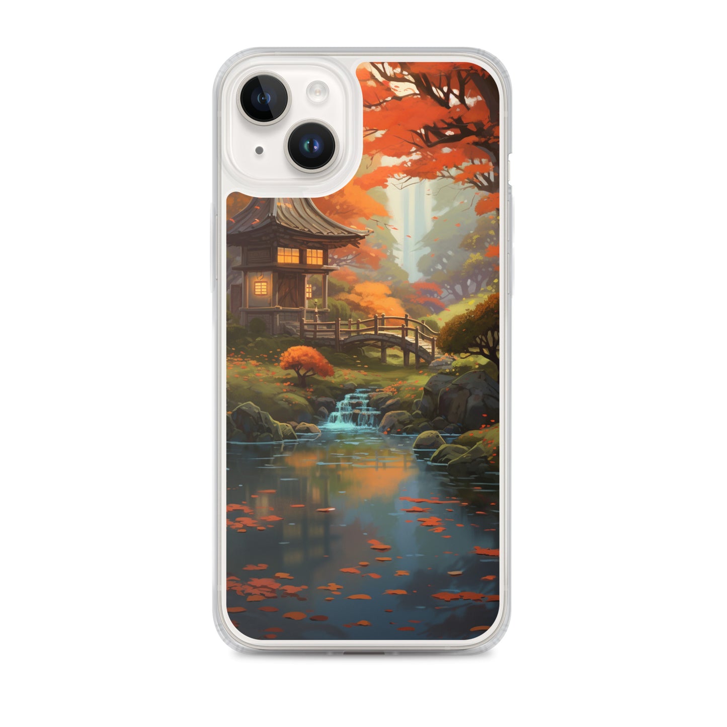 Japanese Garden in Autumn iPhone Case