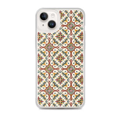 iPhone Case Classic Victorian Tile Red