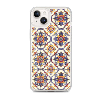iPhone Case Classic Victorian Tile Blue