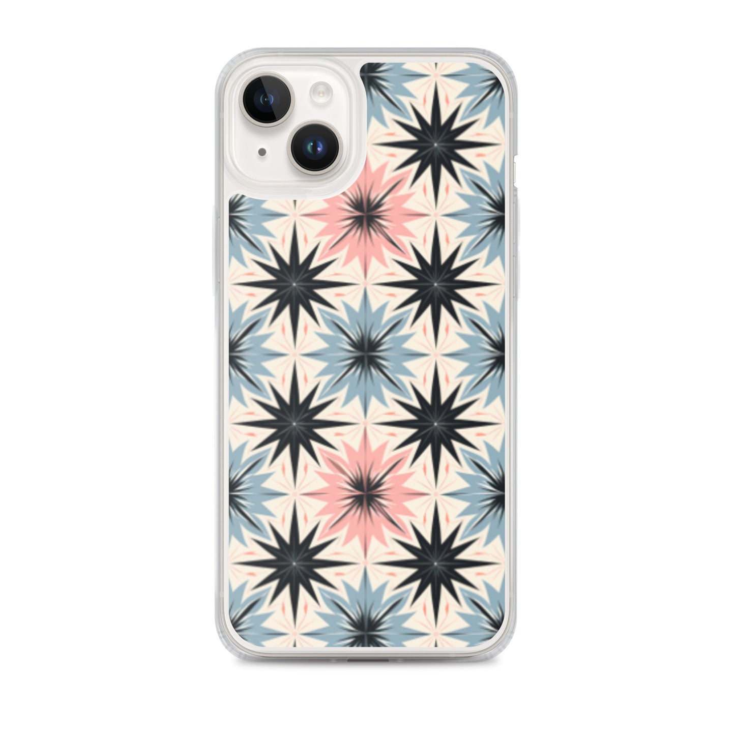 iPhone Case Pink and Blue Pastel Retro Stars