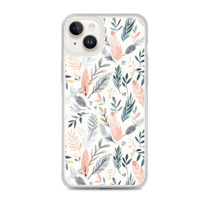 iPhone Case Pastel Feathers & Plants