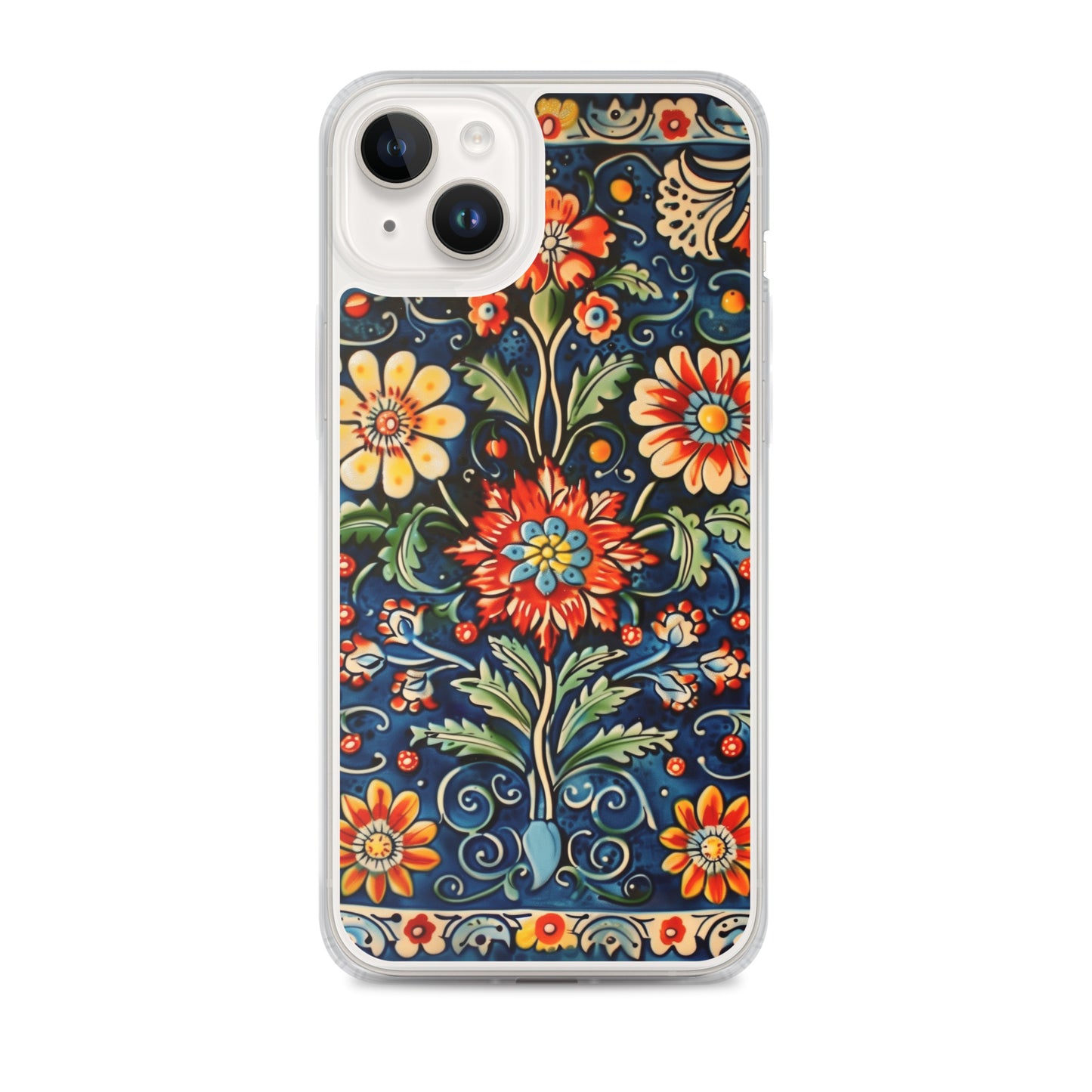 iPhone Case Colorful Flowers Boleslawiec Pottery Tile