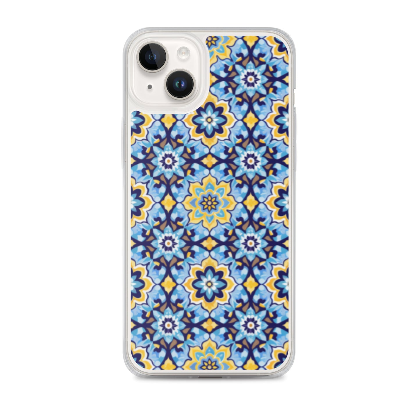 iPhone Case Kashi Tiles Yellow & Light Blue
