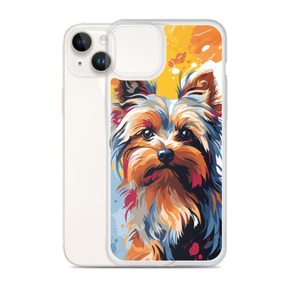 iPhone Case Painted Yorkshire Terrier Yellow