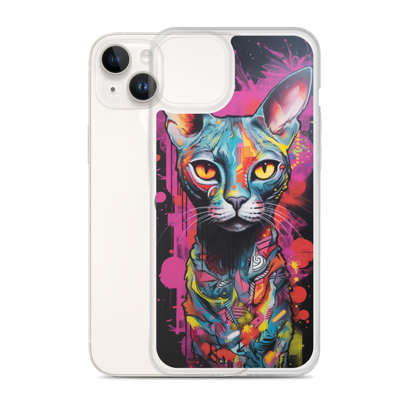 Graffiti Sphynx Cat #2 iPhone Case