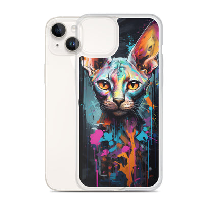 Graffiti Sphynx Cat iPhone Case