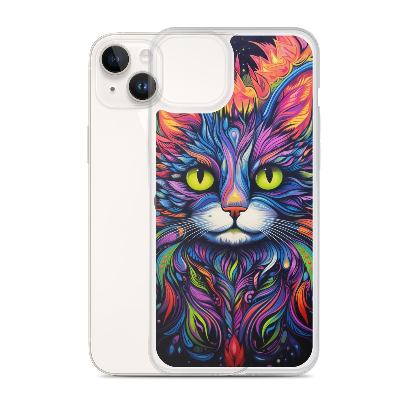 Psychedelic Cat iPhone Case