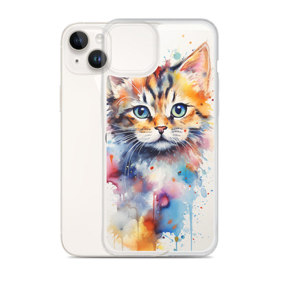 Watercolor Kitty Cat iPhone Case