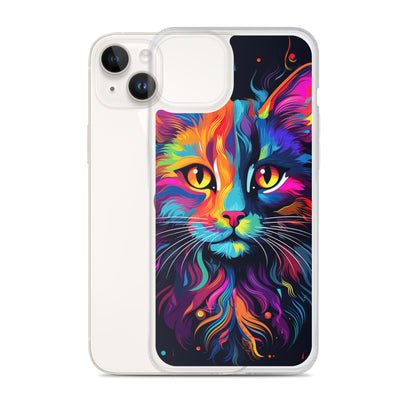 Day Glo Cat iPhone Case