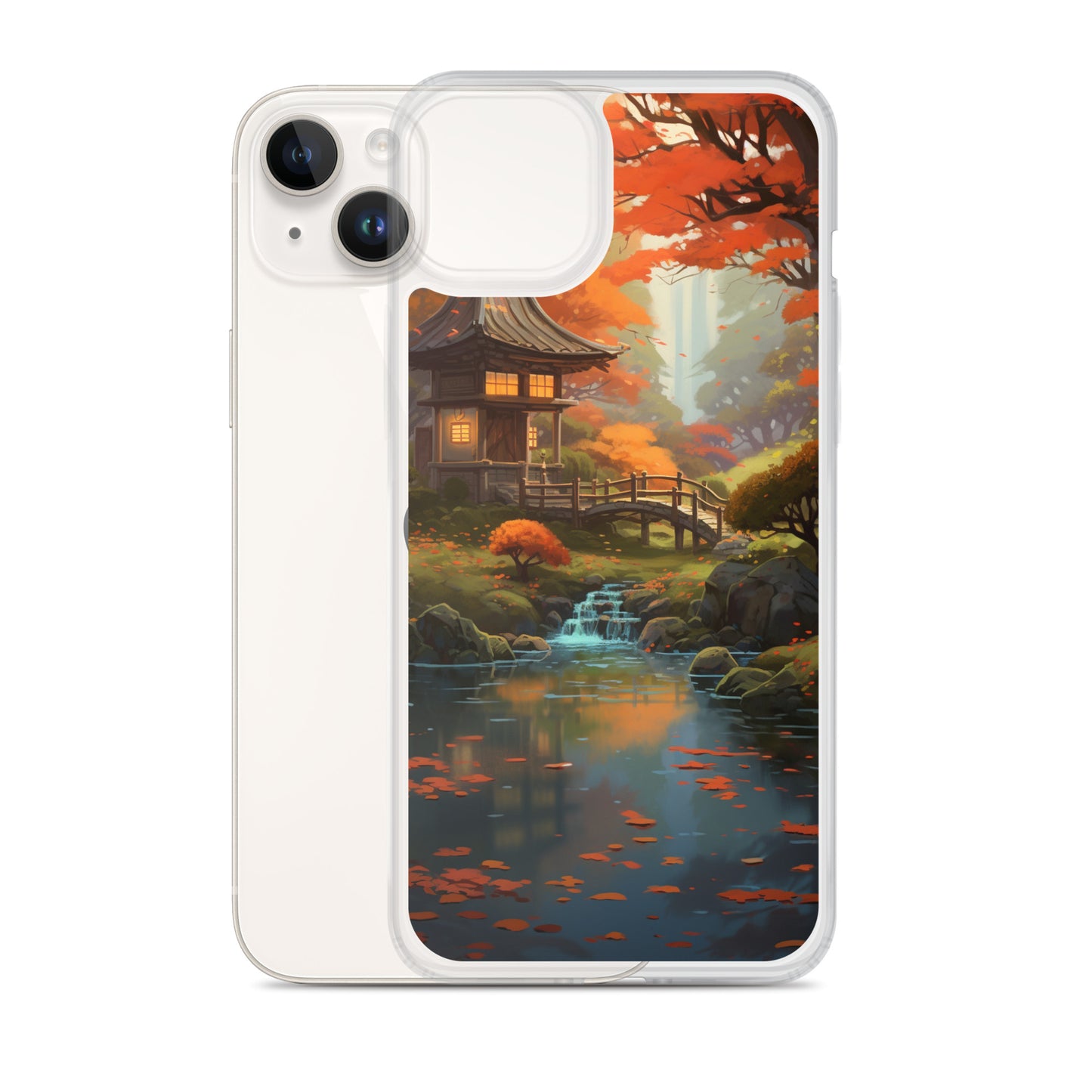 Japanese Garden in Autumn iPhone Case