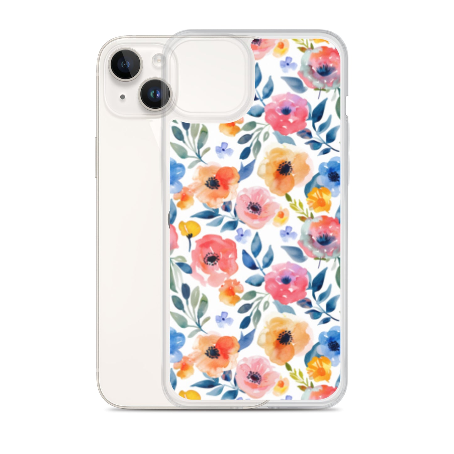 iPhone Case Colorful Watercolor Floral Pattern