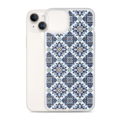 iPhone Case Classic Encaustic Tile Blue
