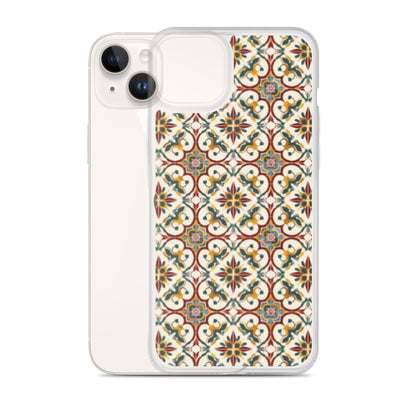 iPhone Case Classic Victorian Tile Red