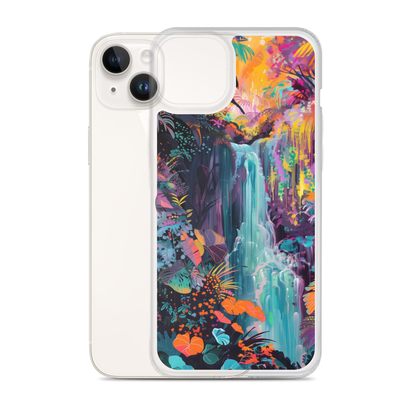 iPhone Case Vibrant Tropical Jungle Waterfall