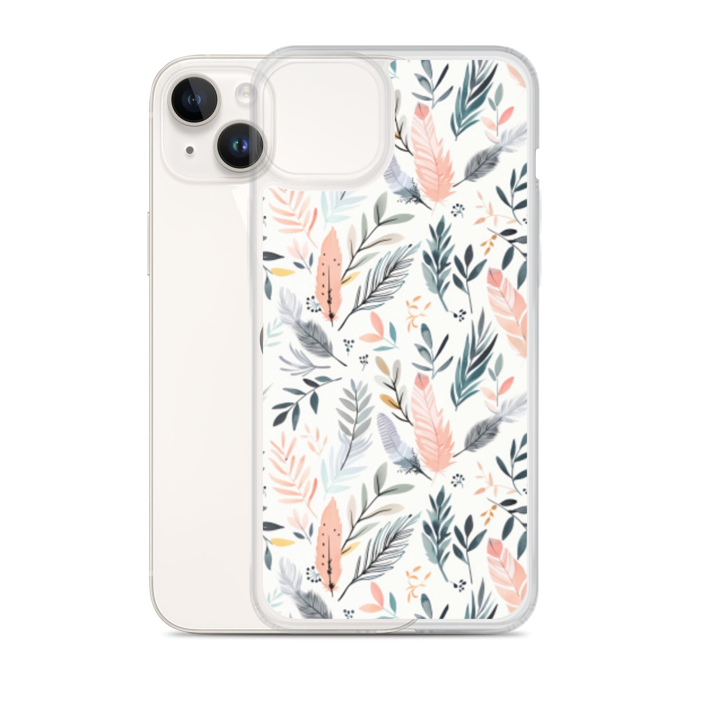 iPhone Case Pastel Feathers & Plants