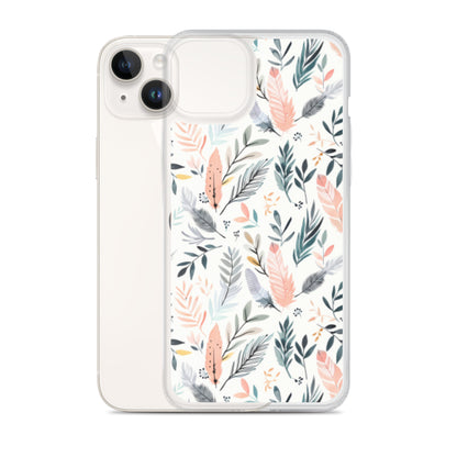 iPhone Case Pastel Feathers & Plants