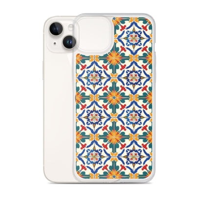 iPhone Case Colorful Yellow & Green Mediterranean Tiles