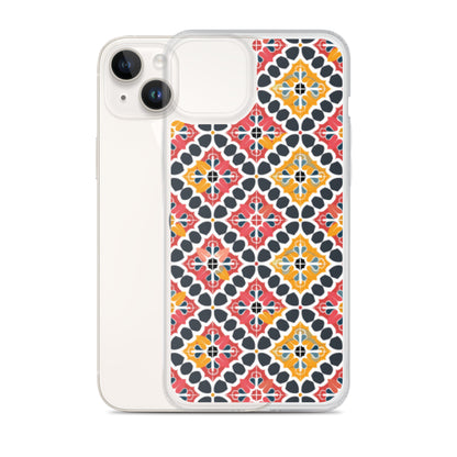 iPhone Case Colorful Spanish Quatrefoil Pattern