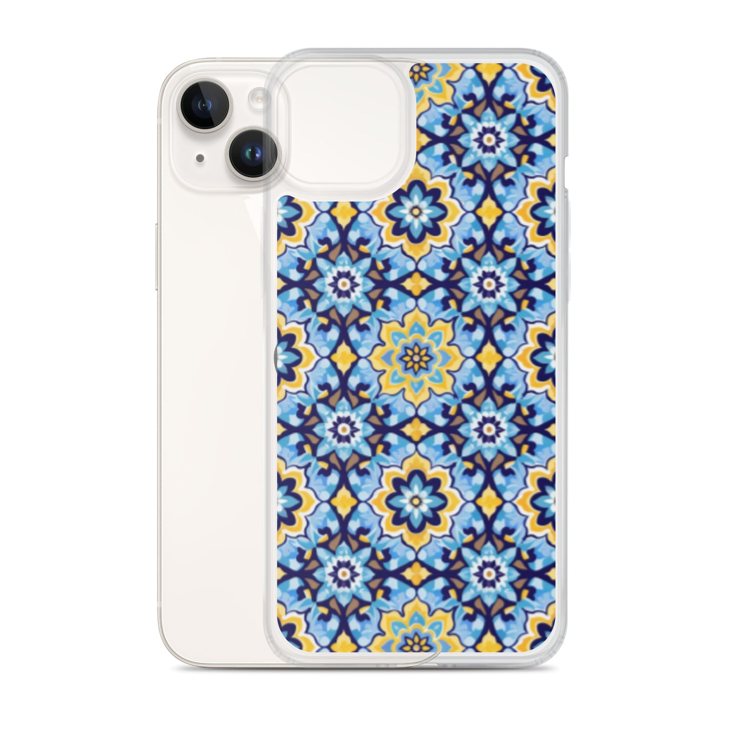iPhone Case Kashi Tiles Yellow & Light Blue