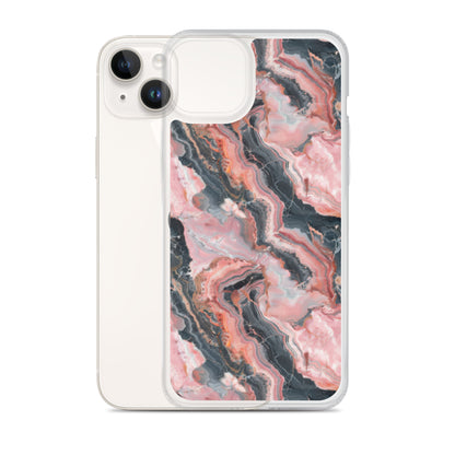 iPhone Case Pink Picasso Marble Pattern