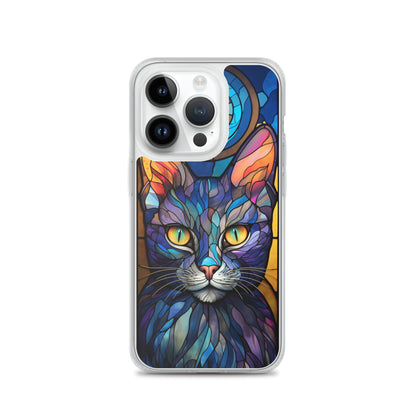 Stained Glass Cat iPhone Case