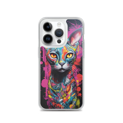 Graffiti Sphynx Cat #2 iPhone Case