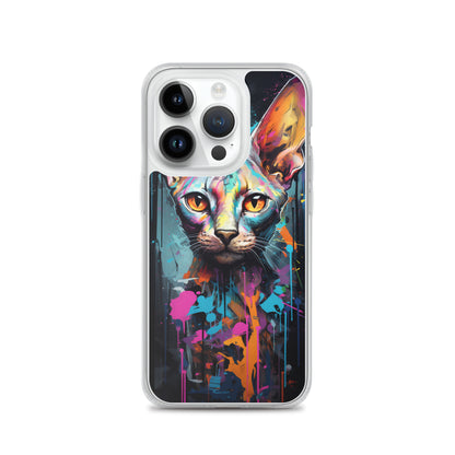 Graffiti Sphynx Cat iPhone Case