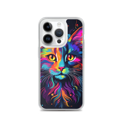 Day Glo Cat iPhone Case