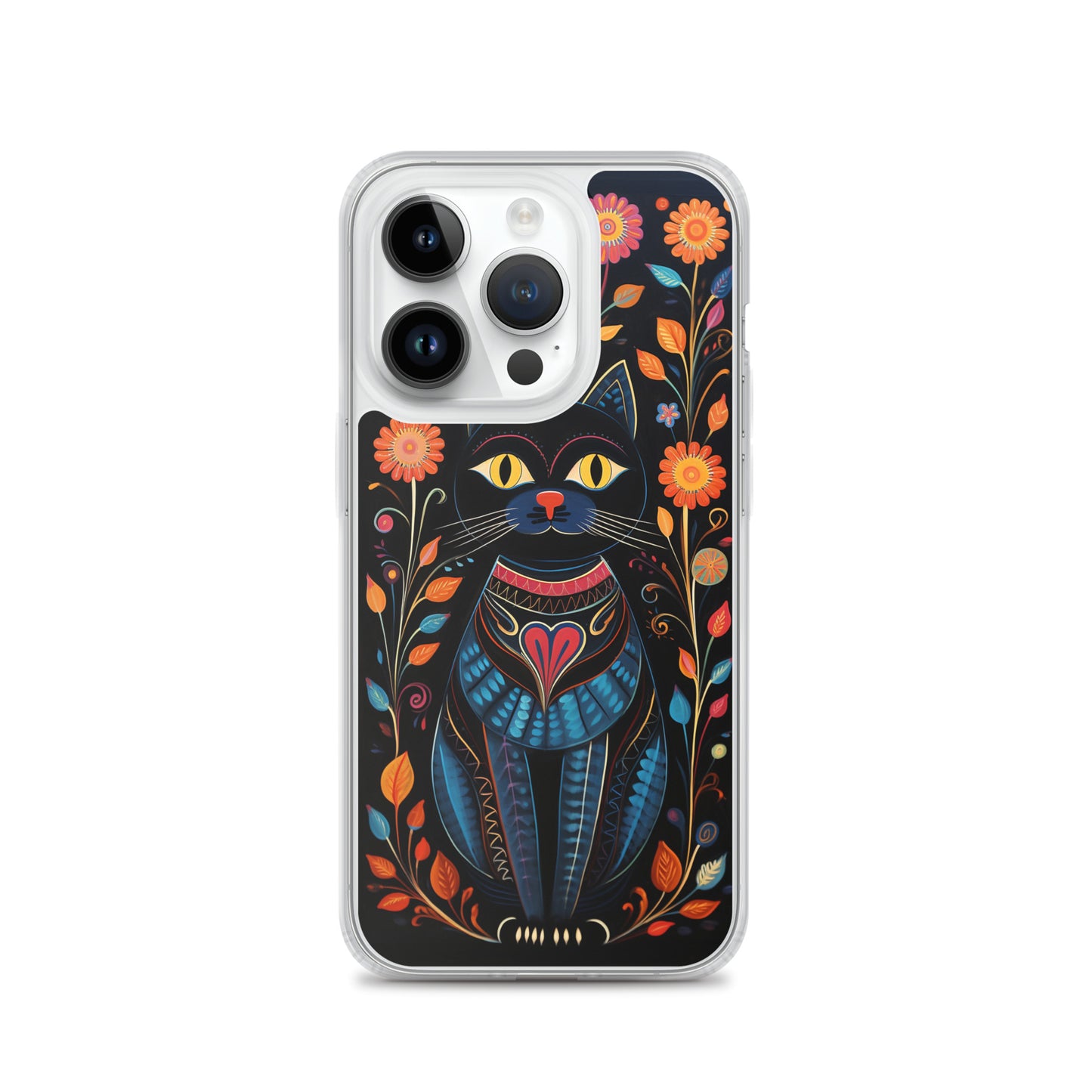 Folk Art Kitty Cat iPhone Case