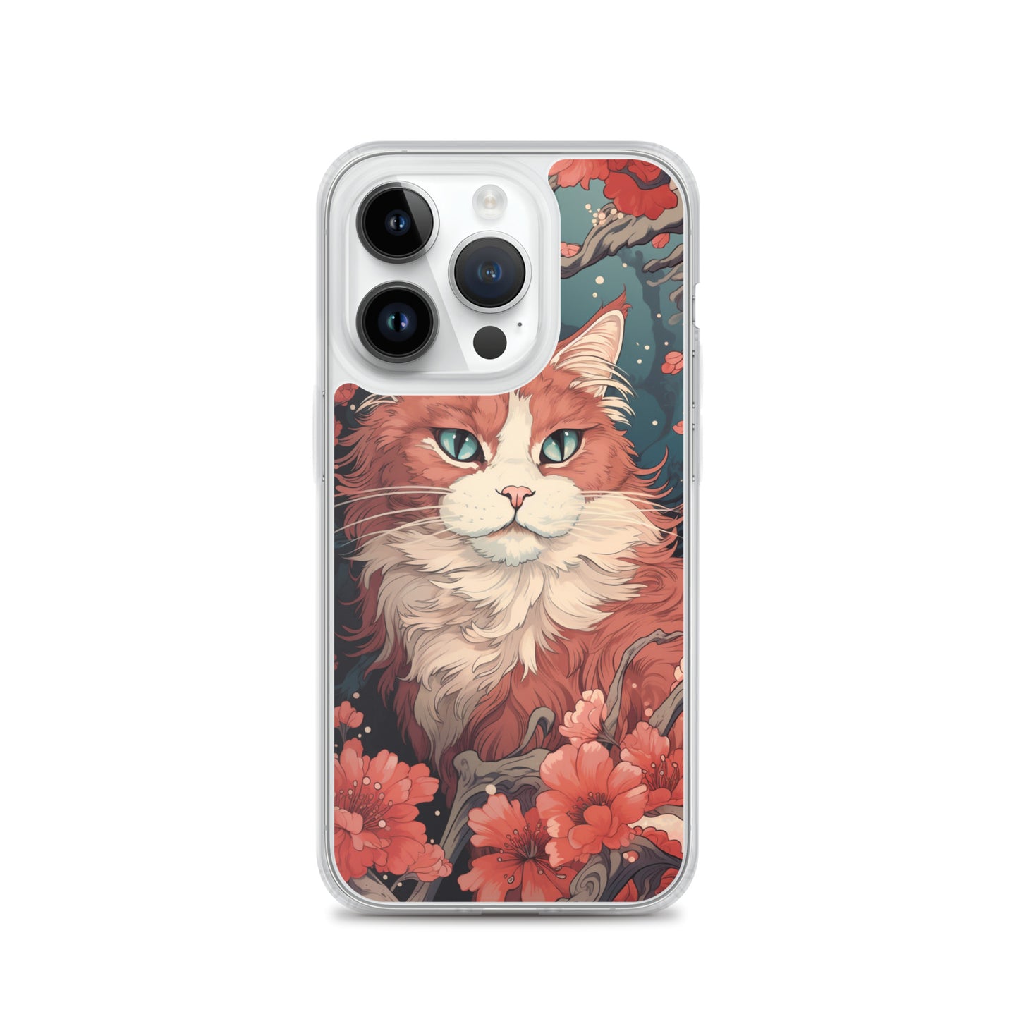 Ukiyo-e Style Orange/White Cat iPhone Case