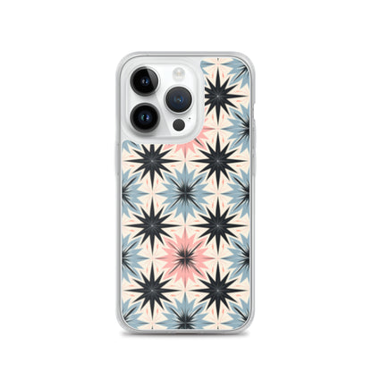 iPhone Case Pink and Blue Pastel Retro Stars