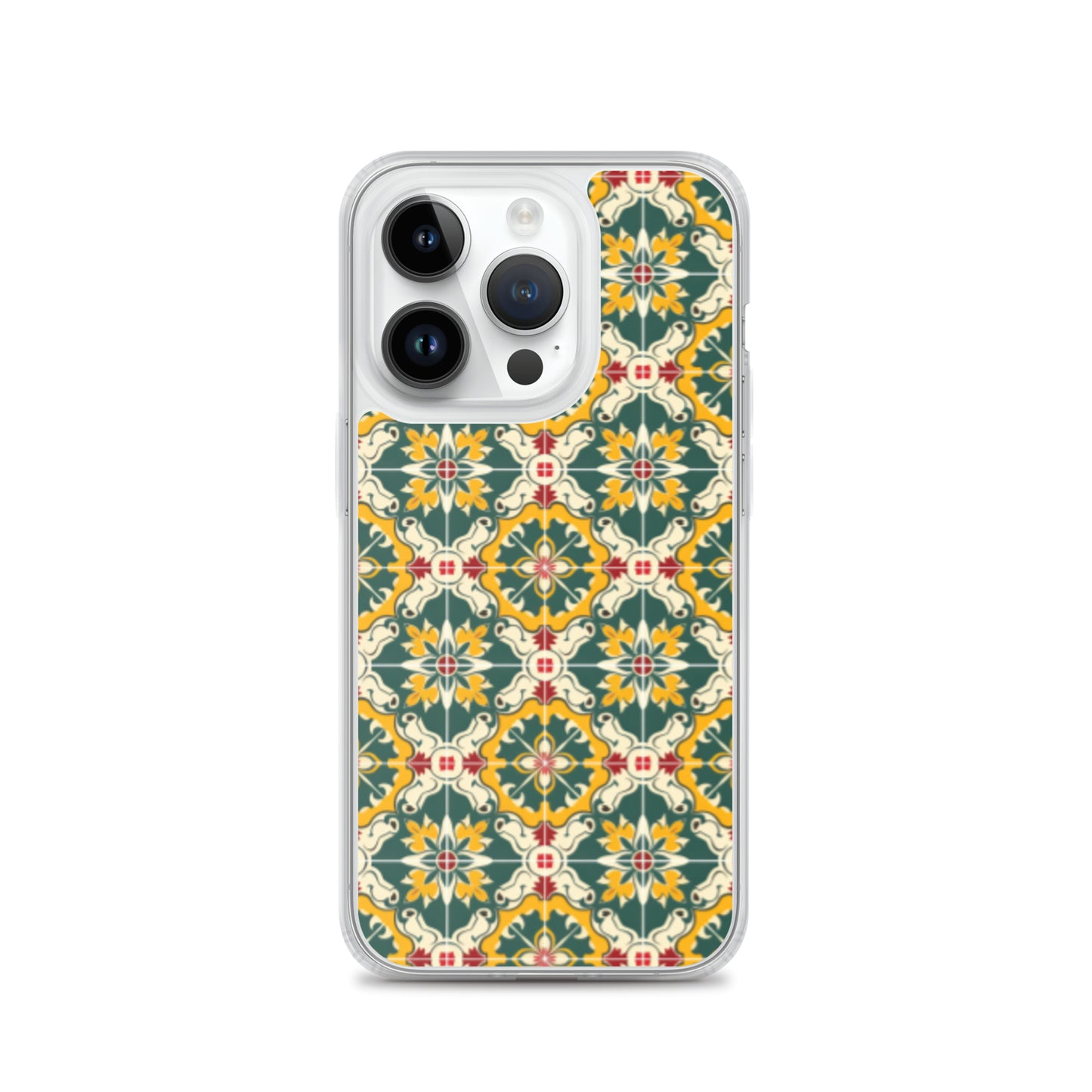 iPhone Case Green Colorful Traditional Maltese Cement Tile Pattern