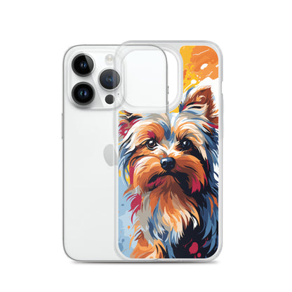 iPhone Case Painted Yorkshire Terrier Yellow