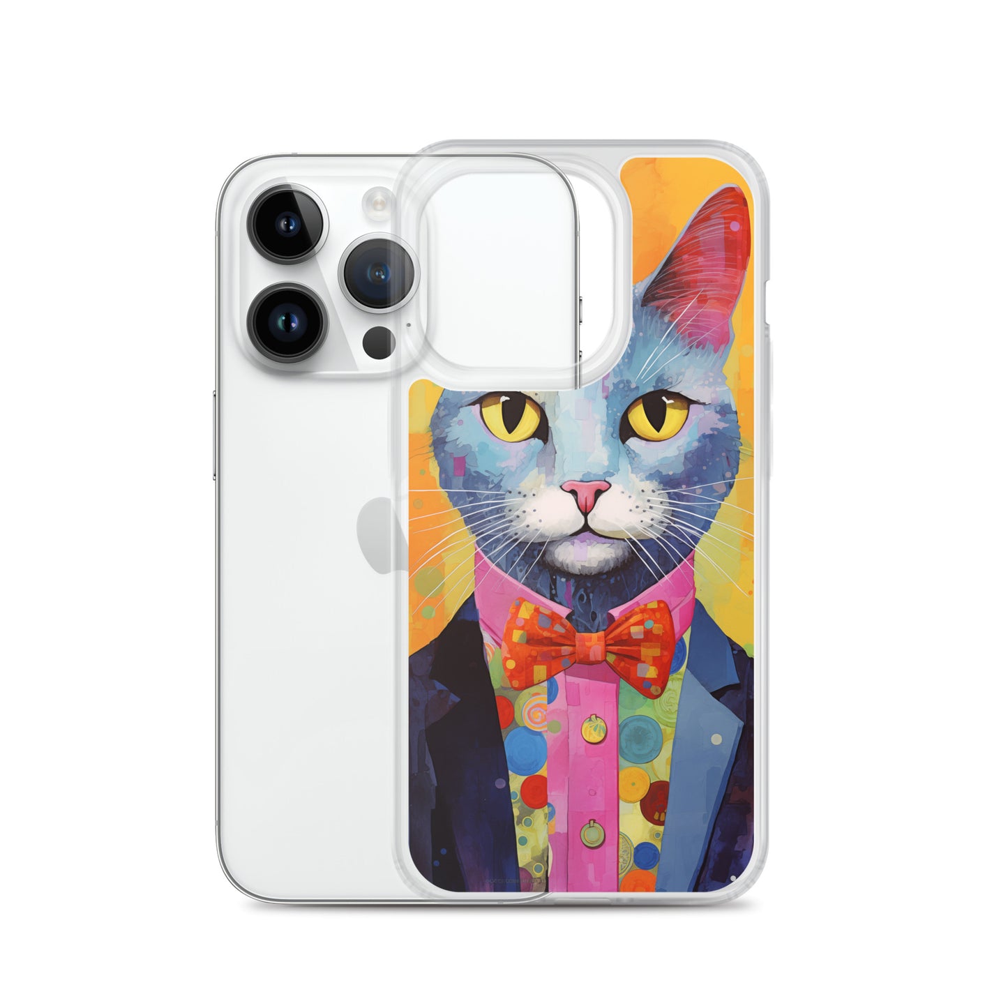 Fancy Colorful Kitty Cat iPhone Case