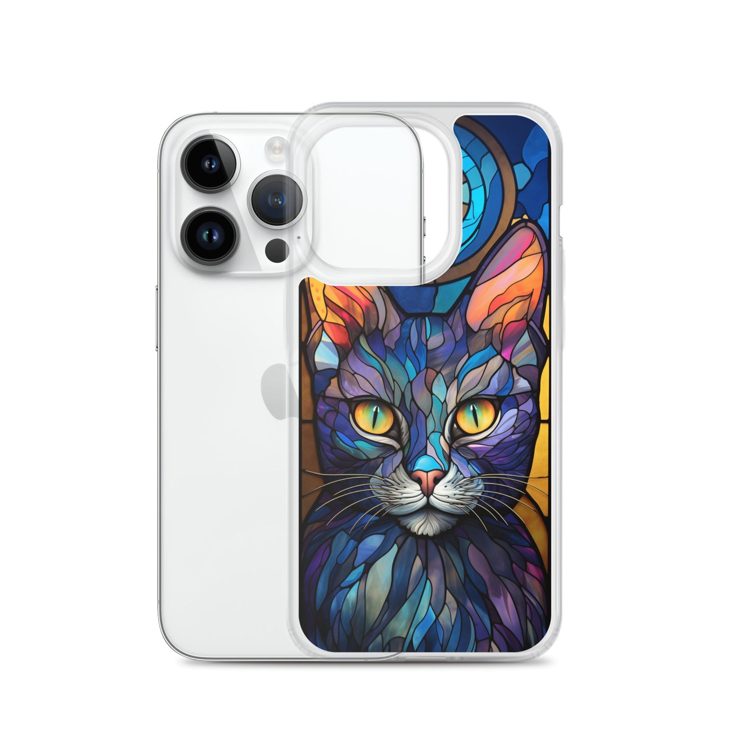 Stained Glass Cat iPhone Case