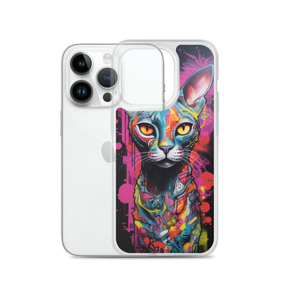 Graffiti Sphynx Cat #2 iPhone Case