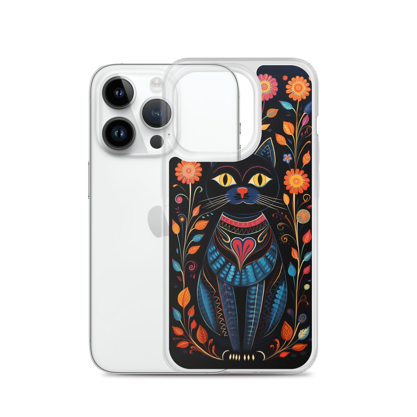 Folk Art Kitty Cat iPhone Case