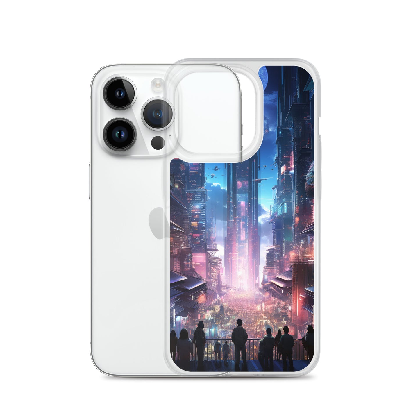 Cyberpunk Cityscape iPhone Case
