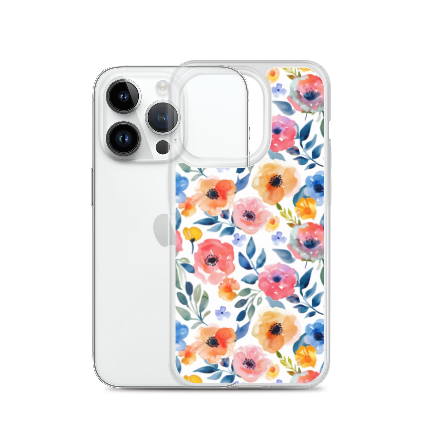 iPhone Case Colorful Watercolor Floral Pattern
