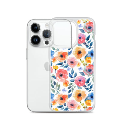 iPhone Case Colorful Watercolor Floral Pattern