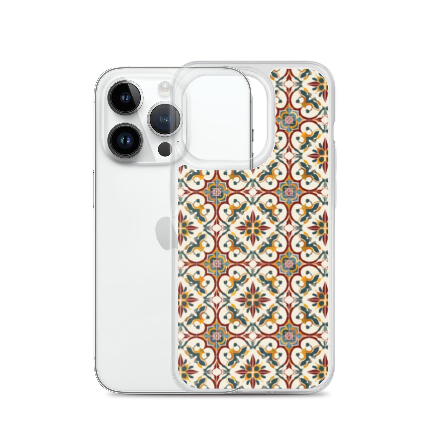 iPhone Case Classic Victorian Tile Red