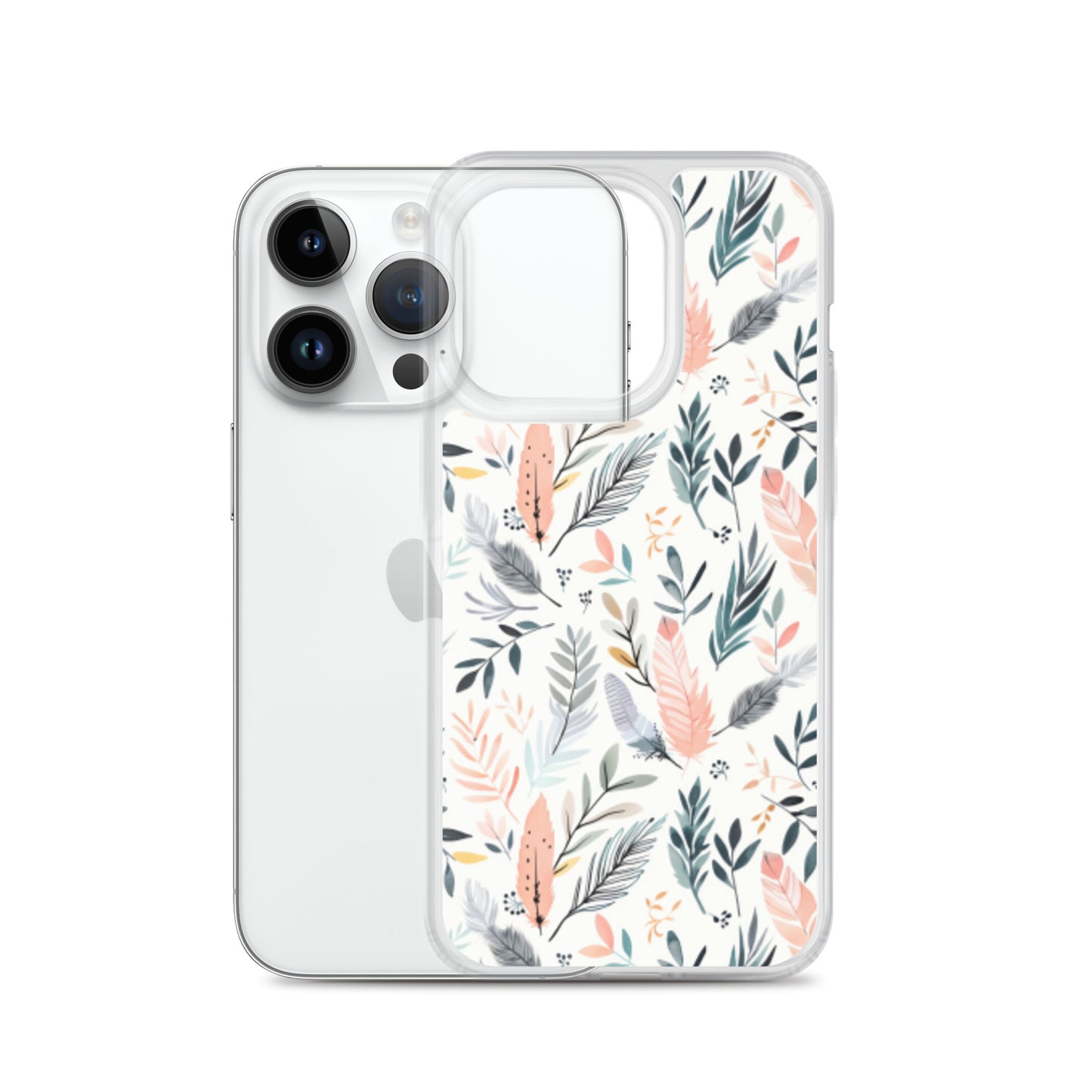 iPhone Case Pastel Feathers & Plants