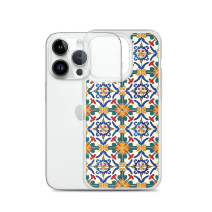iPhone Case Colorful Yellow & Green Mediterranean Tiles