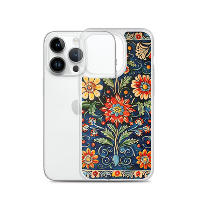 iPhone Case Colorful Flowers Boleslawiec Pottery Tile