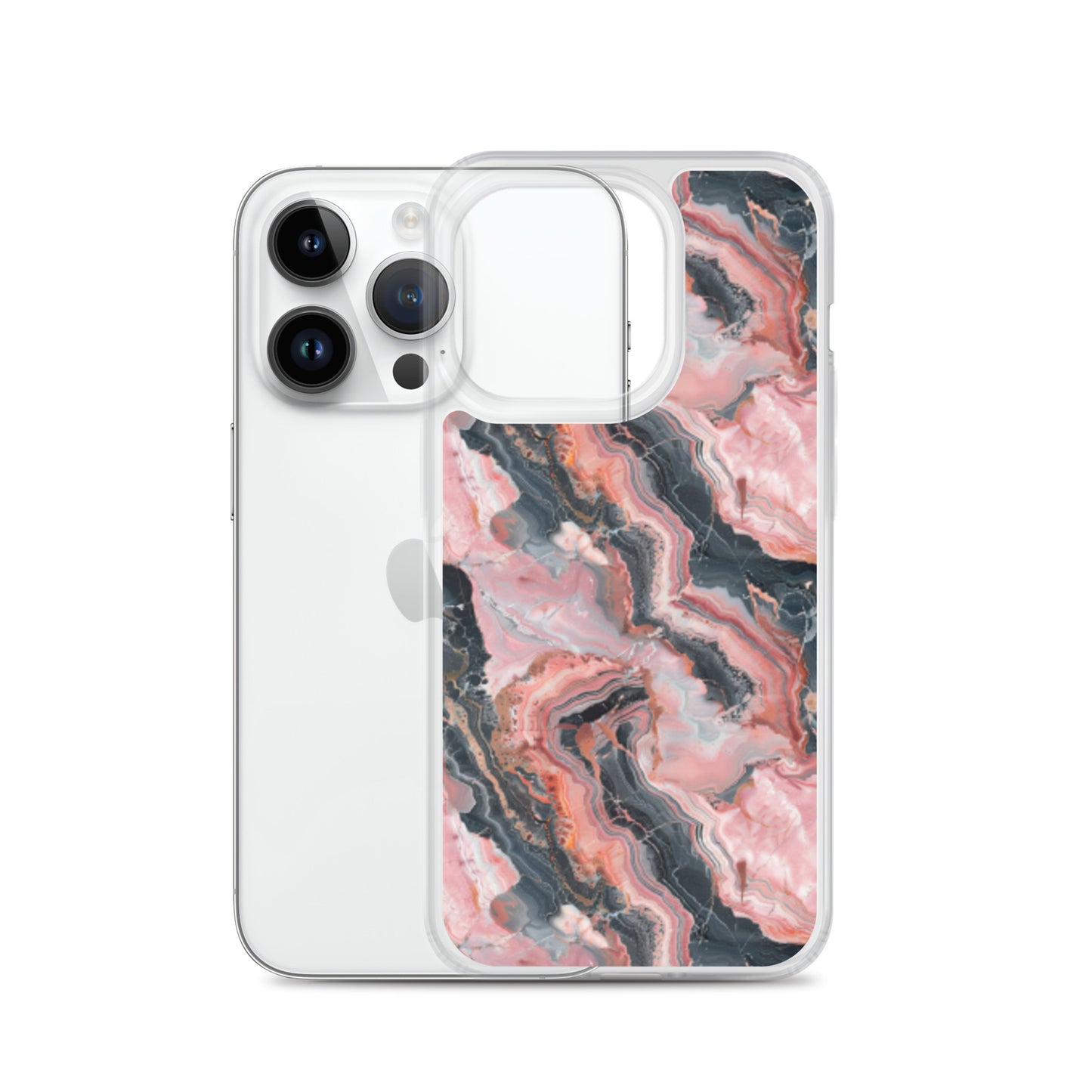iPhone Case Pink Picasso Marble Pattern