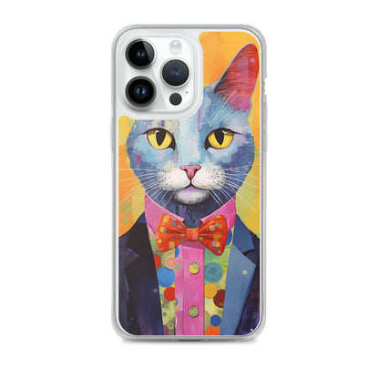 Fancy Colorful Kitty Cat iPhone Case