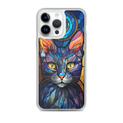 Stained Glass Cat iPhone Case